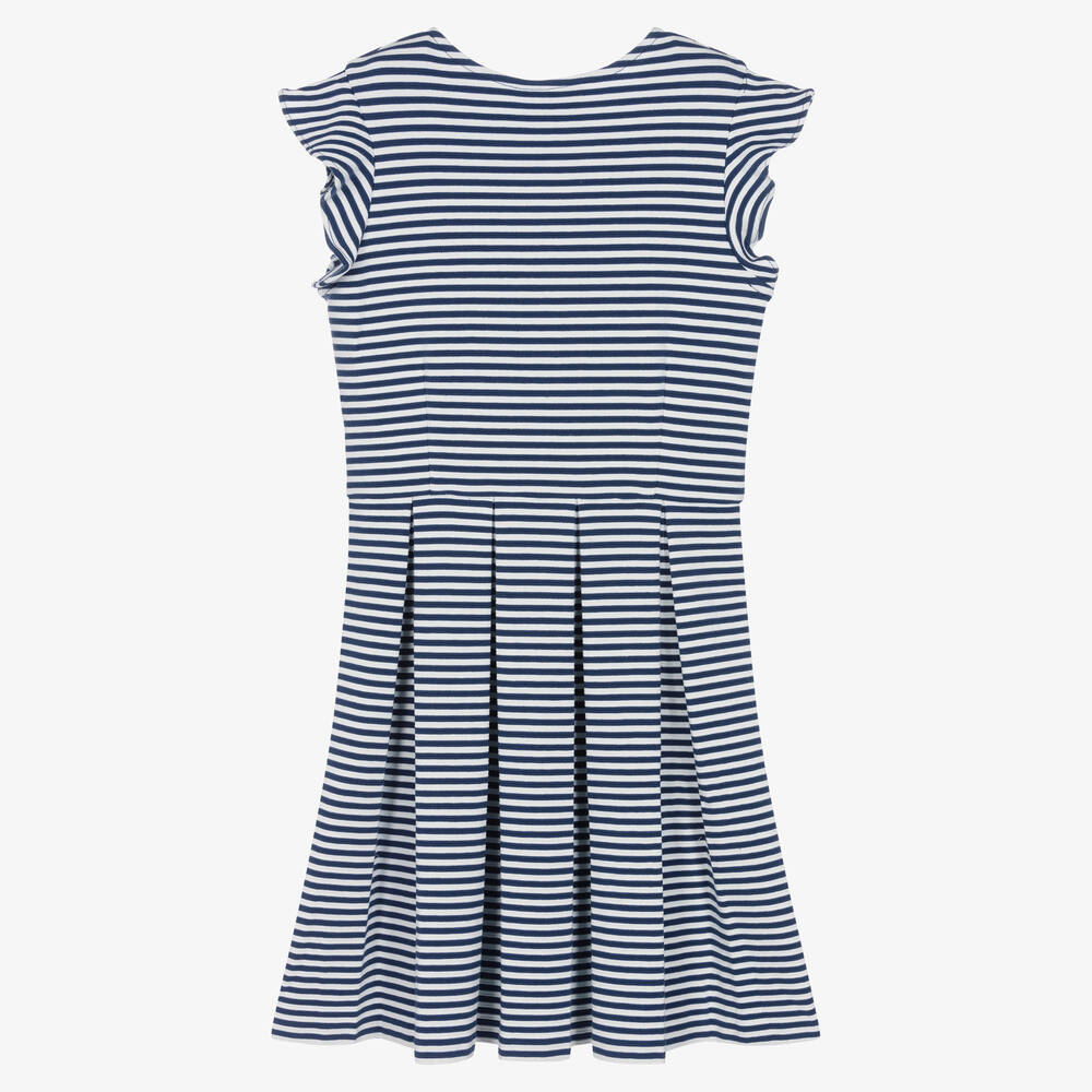 Ralph Lauren Teen Girls Blue White Stripe Dress