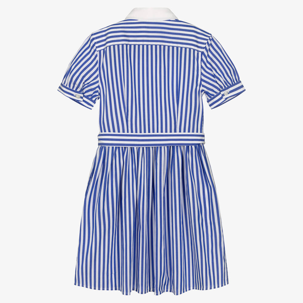 Ralph lauren blue striped dress deals