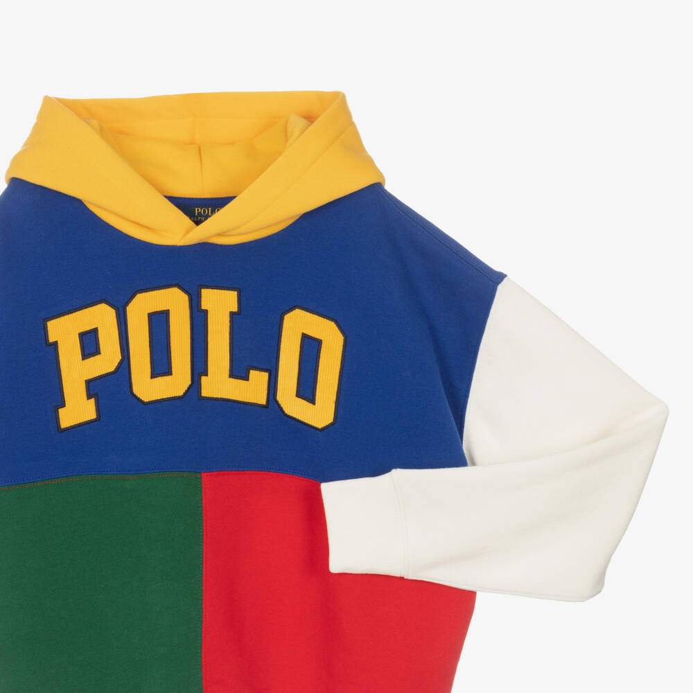 Polo hoodie sales blue and yellow