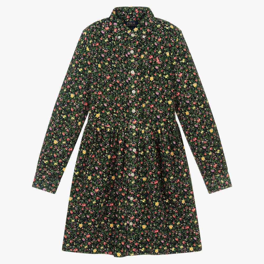 Polo Ralph Lauren-Teen Girls Floral Corduroy Dress | Childrensalon Outlet