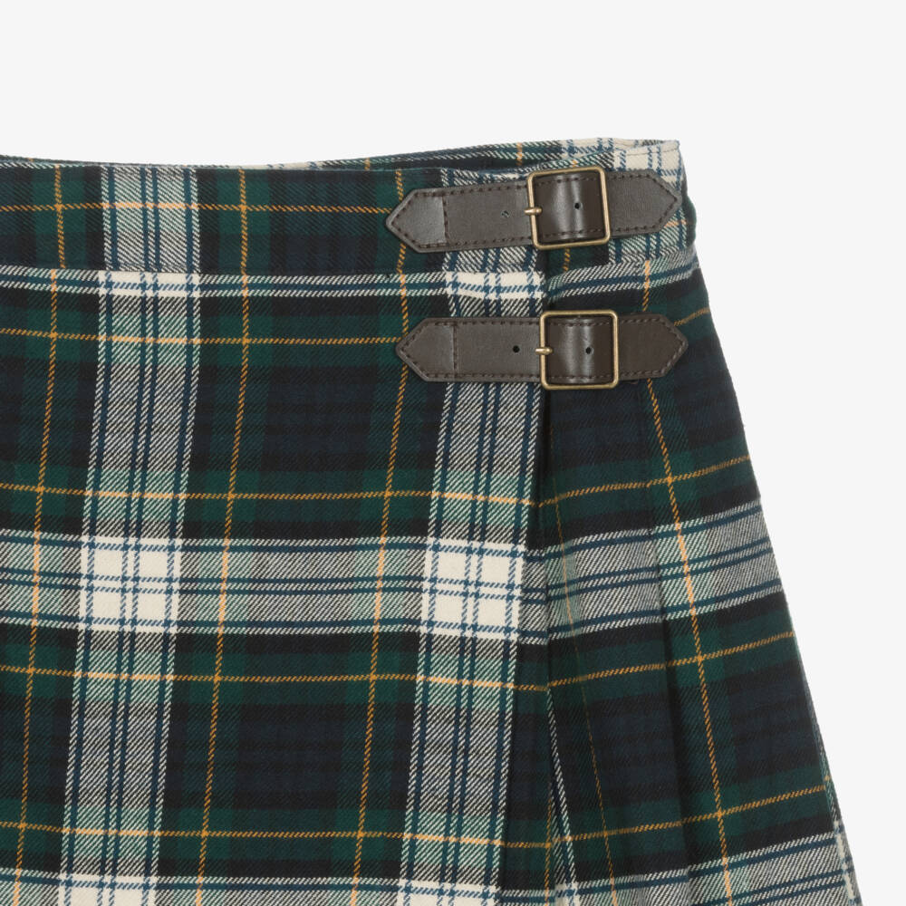 Ralph Lauren-Teen Girls Green Tartan Check Skirt | Childrensalon Outlet