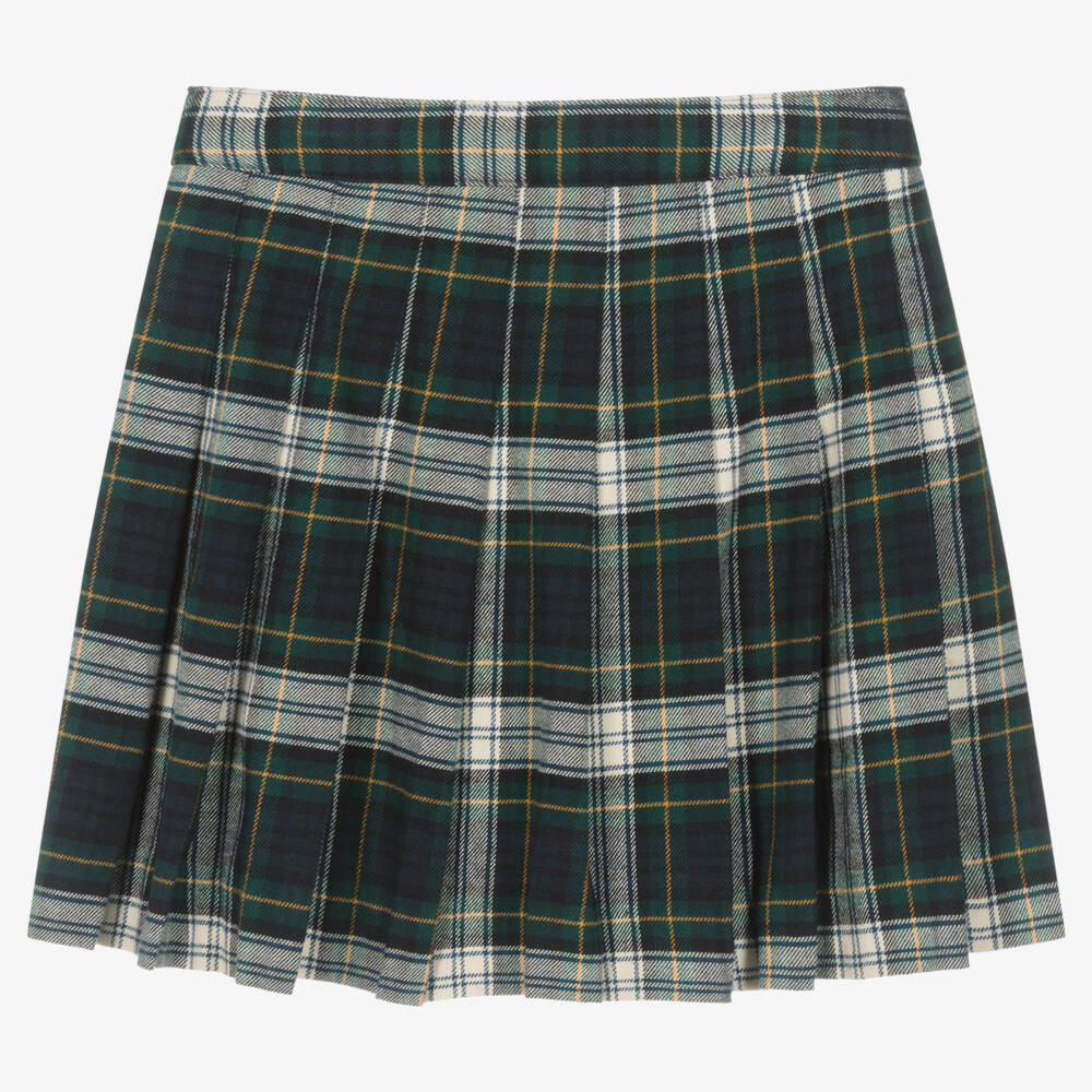 Ralph Lauren-Teen Girls Green Tartan Check Skirt | Childrensalon Outlet