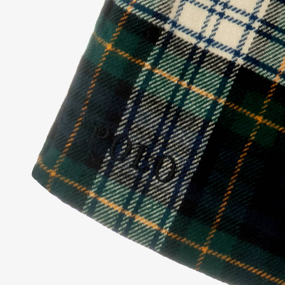 Поло Ralph Lauren-Зеленое платье в шотландскую клетку для девочек-подростков | Childrensalon Outlet