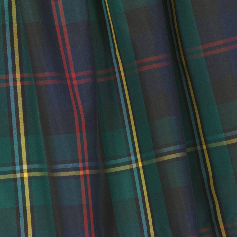 Ralph Lauren-Teen Girls Green Tartan Taffeta Dress | Childrensalon Outlet