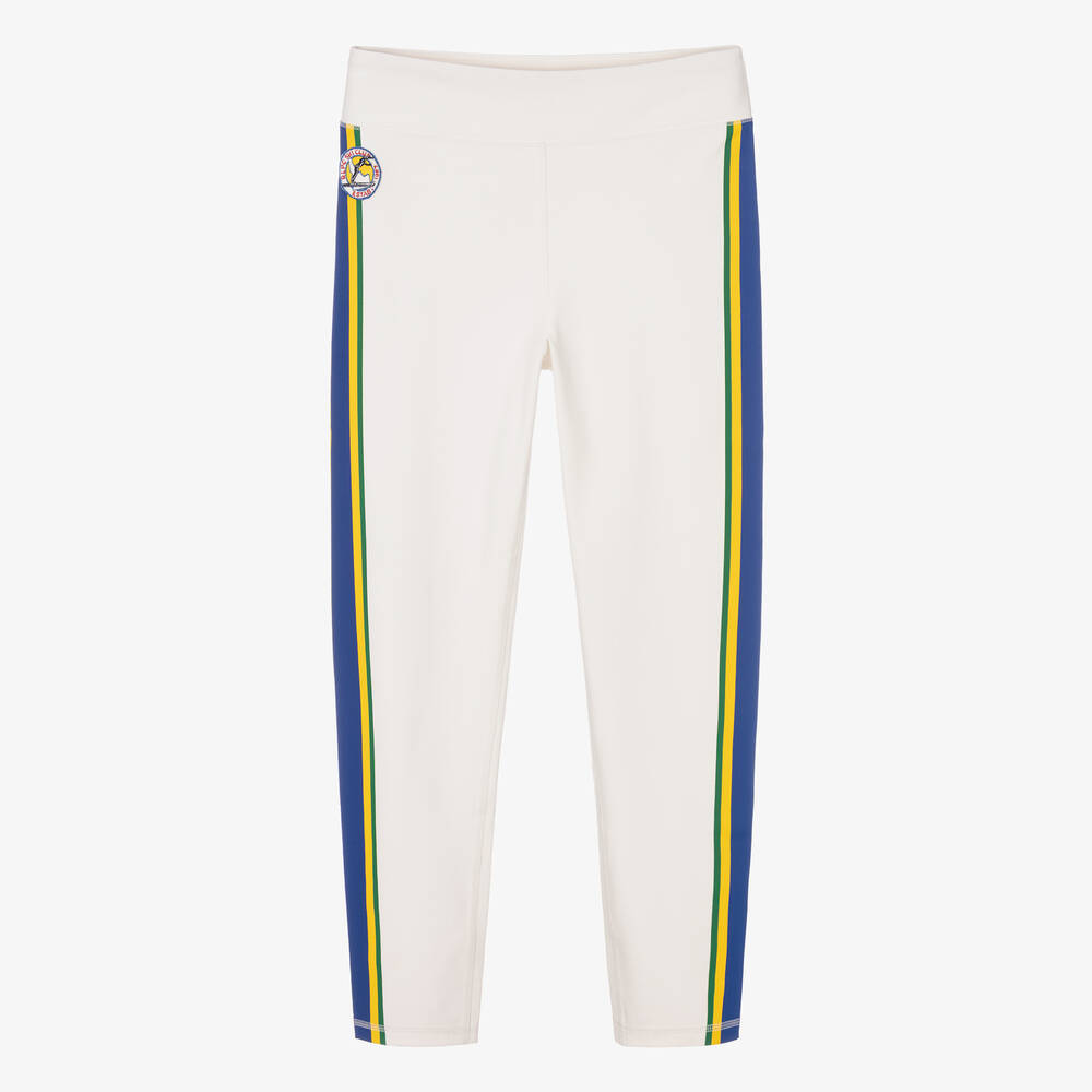 Polo Ralph Lauren - Legging ivoire rayé ado fille | Childrensalon