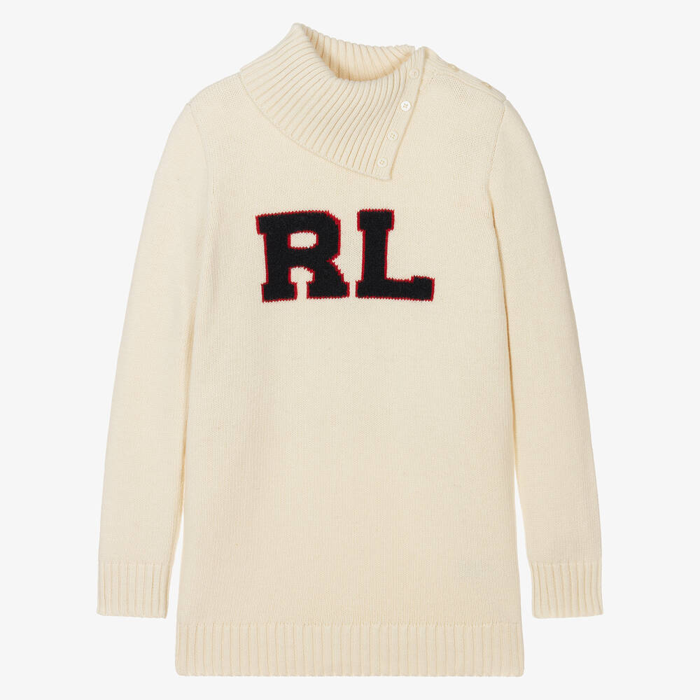 Polo Ralph Lauren - Teen Girls Ivory Logo Sweater | Childrensalon