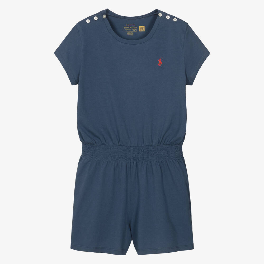 Polo Ralph Lauren - Teen Girls Navy Blue Playsuit | Childrensalon