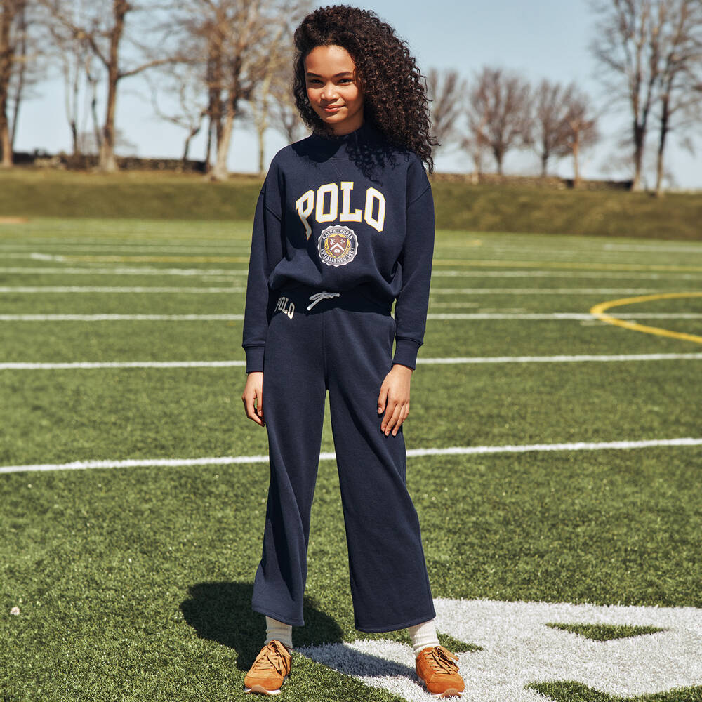 Navy blue polo jogging sale suit