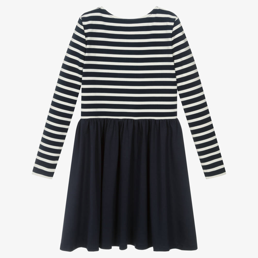 Ralph lauren black and white hotsell striped dress