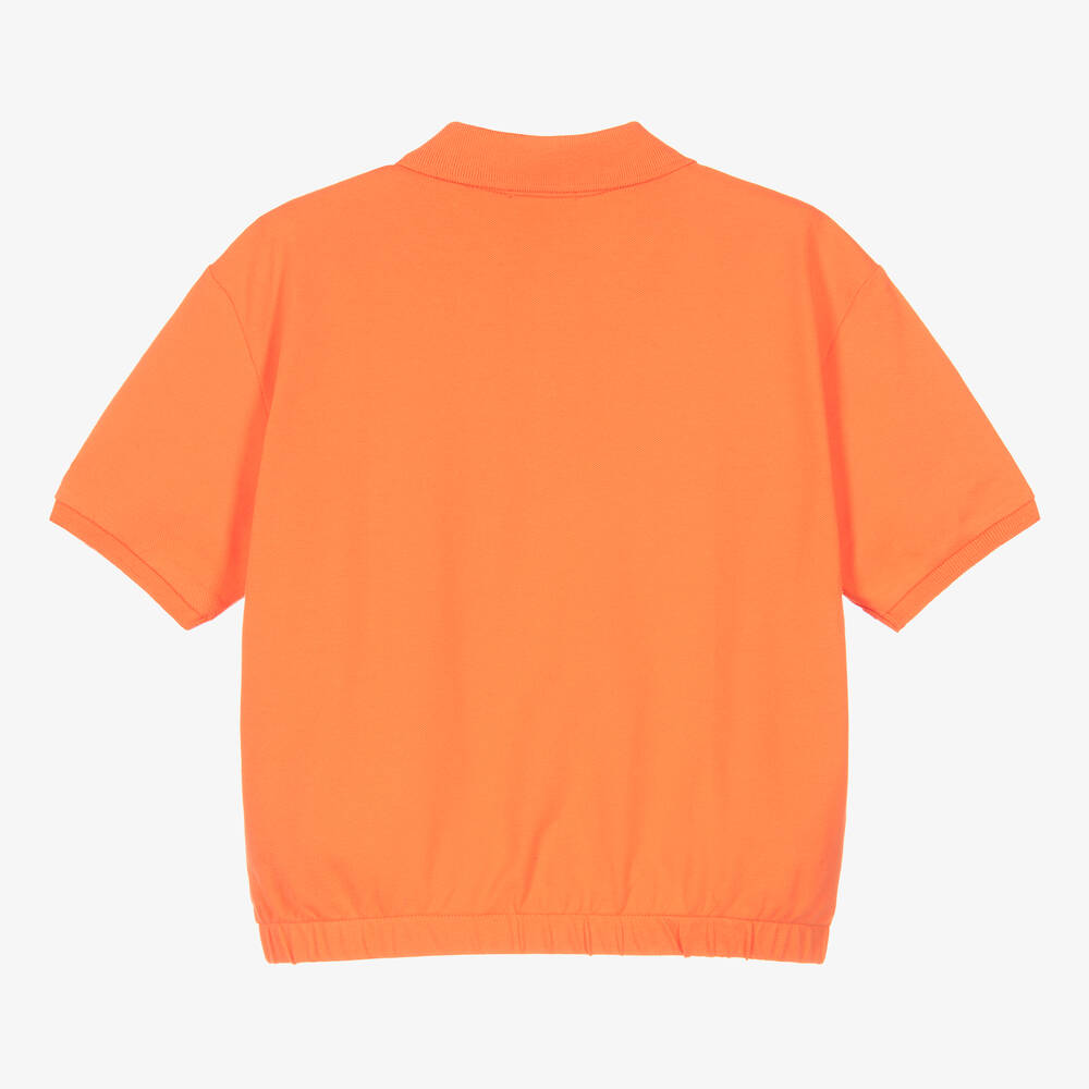Ralph Lauren Teen Girls Orange Cotton Polo Shirt Childrensalon
