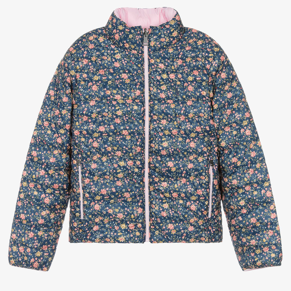Ralph Lauren - Teen Girls Pink & Blue Reversible Jacket | Childrensalon