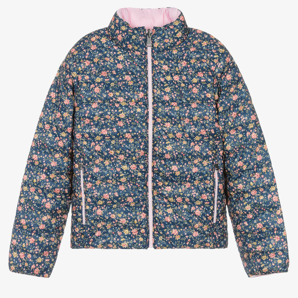 Ralph Lauren-Teen Girls Pink & Blue Reversible Jacket | Childrensalon Outlet