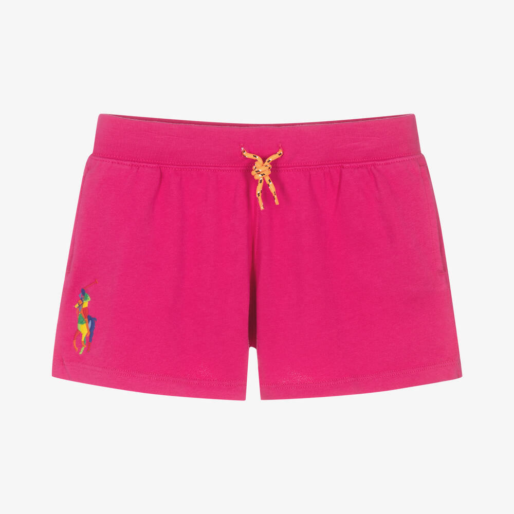 Ralph Lauren Teen Girls Pink Cotton Big Pony Shorts