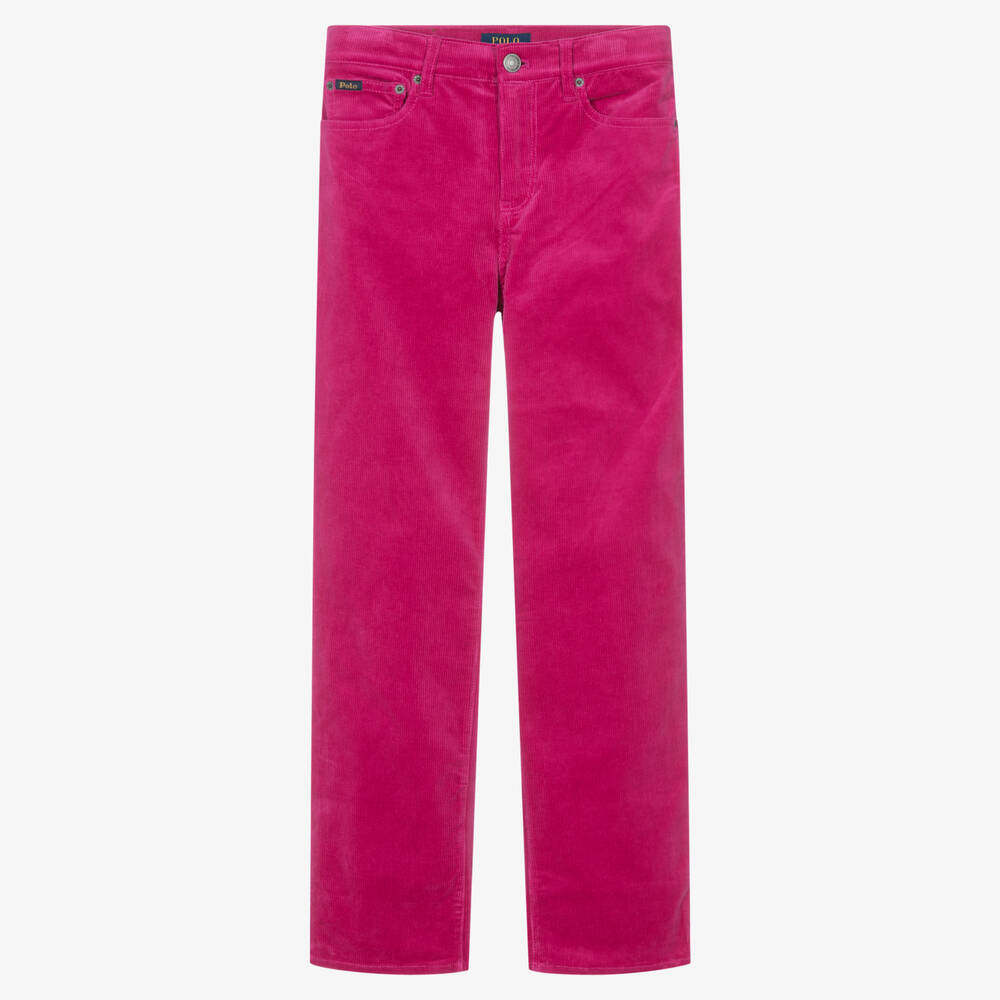 Ralph Lauren - Teen Girls Pink Cotton Corduroy Jeans | Childrensalon