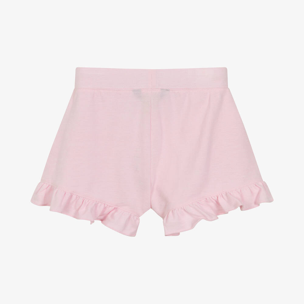 Ralph Lauren-Розовые шорты из хлопкового пике с оборками | Childrensalon Outlet