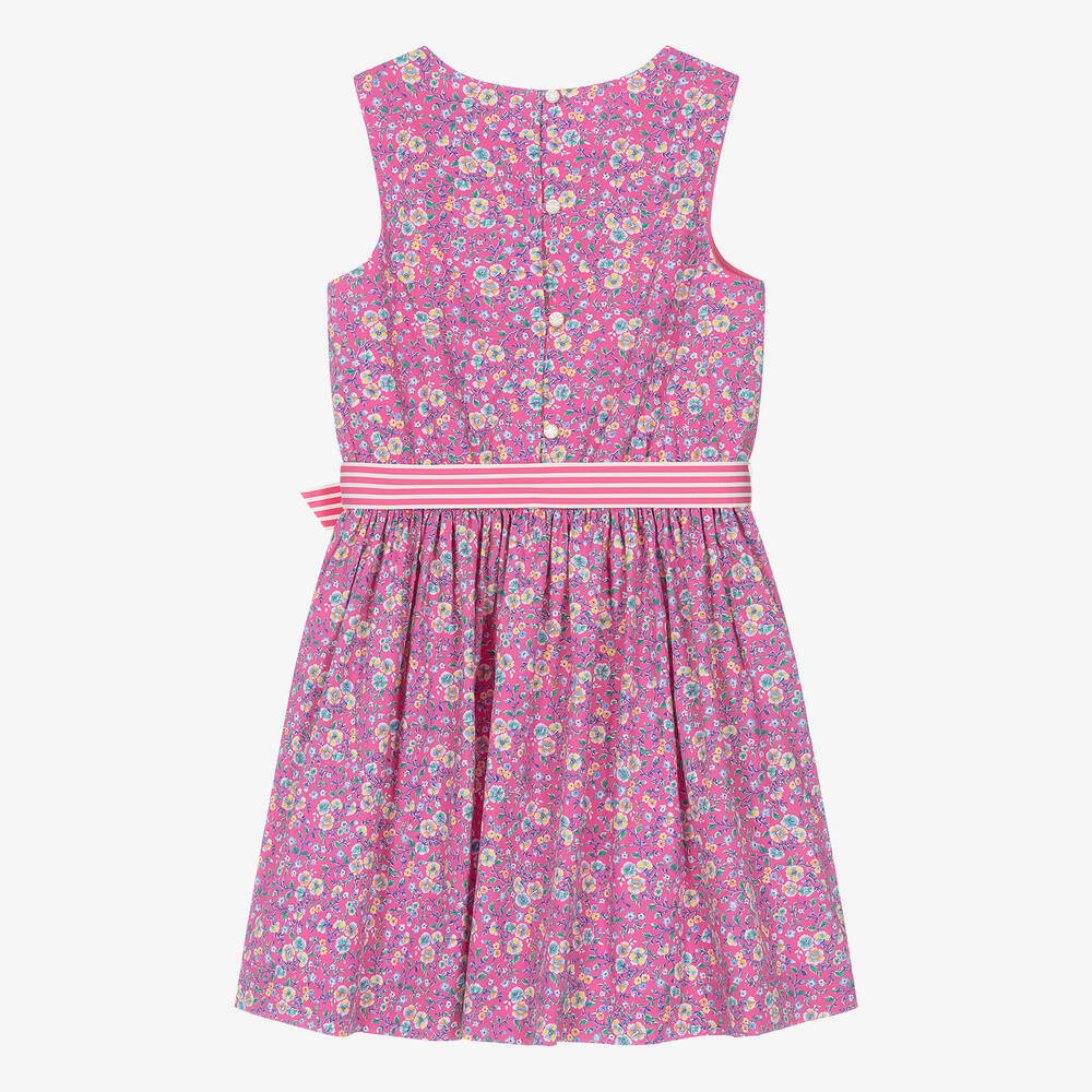 Ralph Lauren-Teen Girls Pink Floral Cotton Dress | Childrensalon Outlet