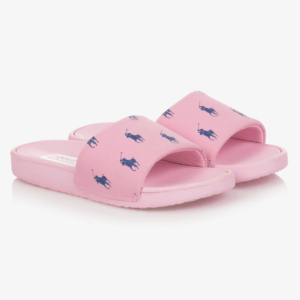 Polo Ralph Lauren - Claquettes roses Ado fille | Childrensalon