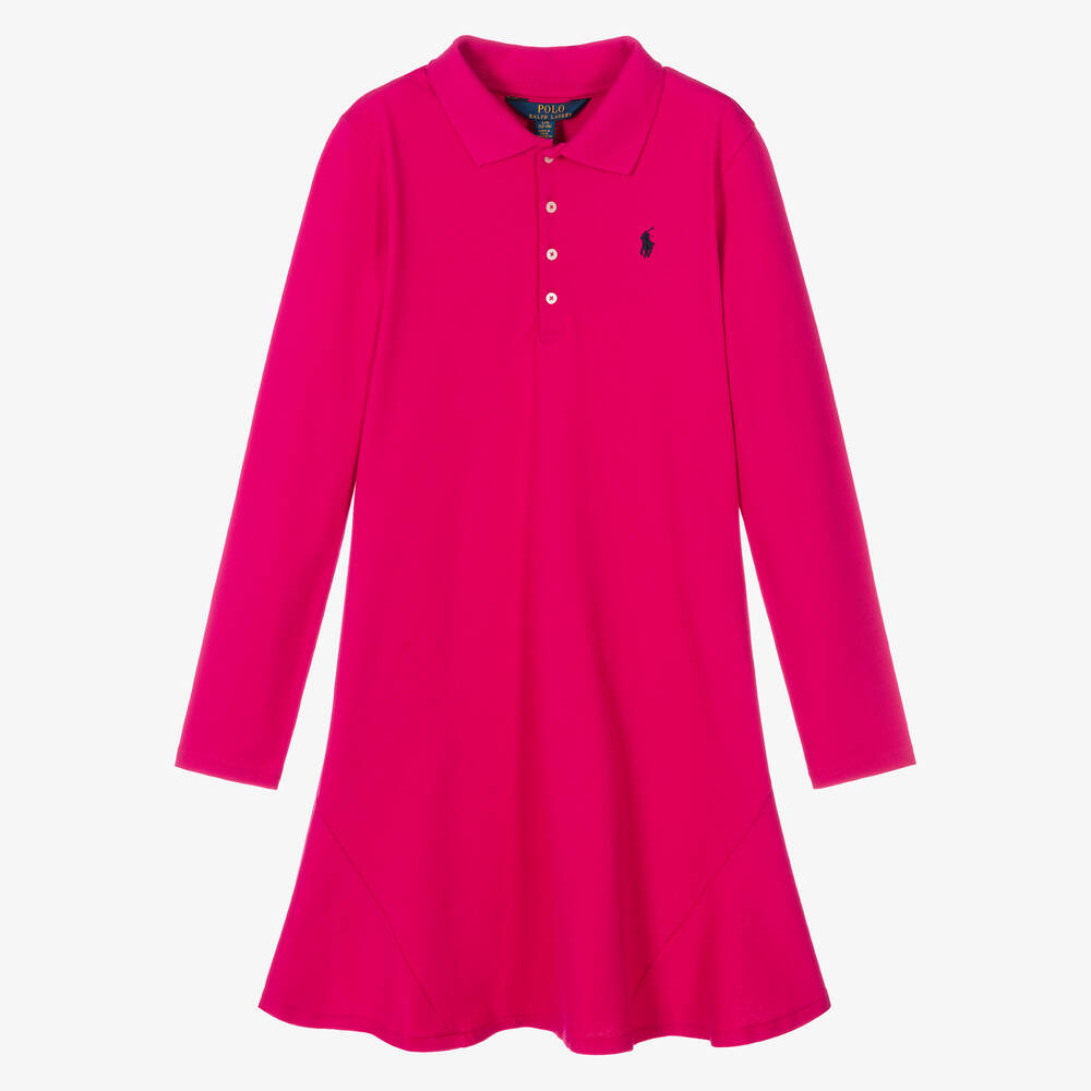 Polo Ralph Lauren - Розовое платье поло для девочек-подростков | Childrensalon