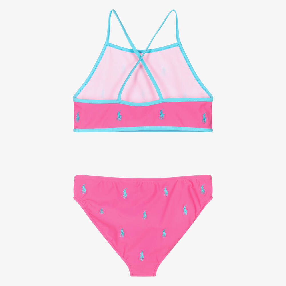 Поло Ralph Lauren-Розовое бикини с пони для девочек-подростков | Childrensalon Outlet
