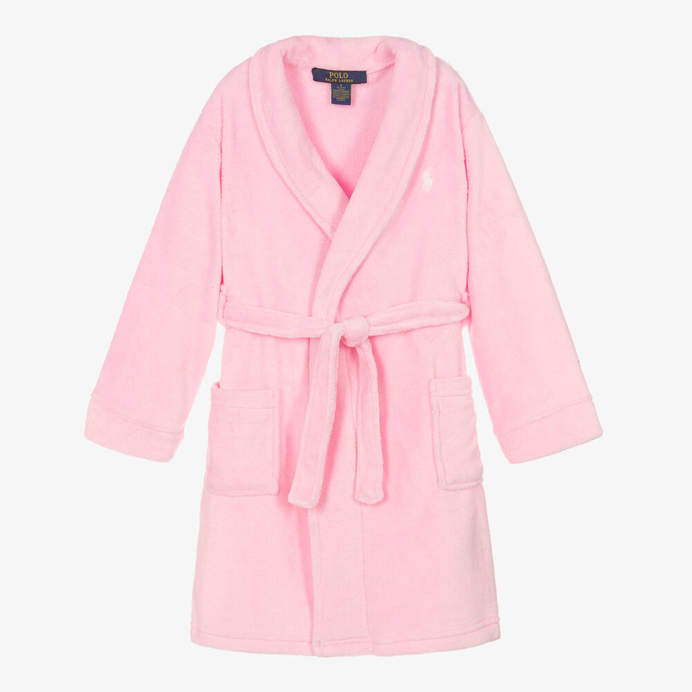 Ralph Lauren - Rosa Teen Morgenmantel mit Pony | Childrensalon