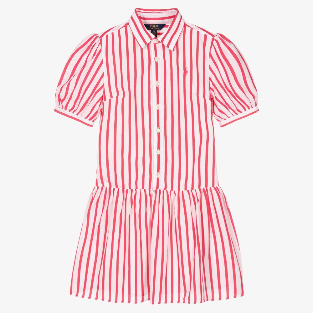 Polo Ralph Lauren - Pinkes Teen Hemdkleid für Mädchen | Childrensalon