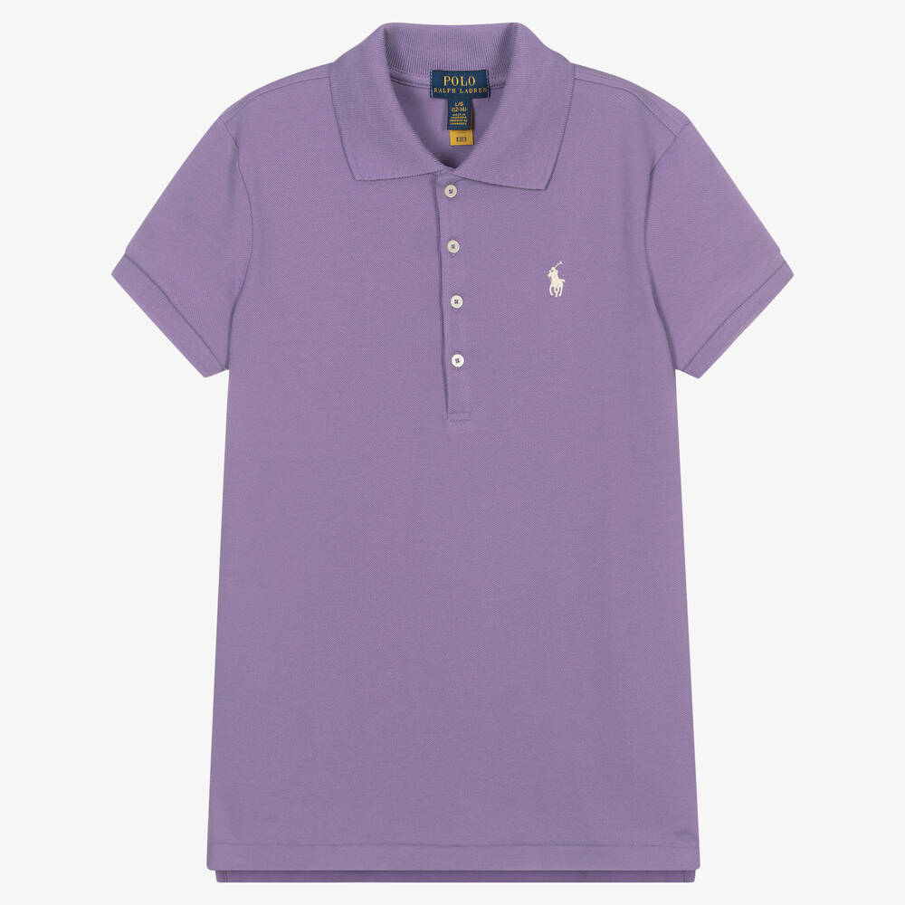 Polo Ralph Lauren - Teen Girls Purple Polo Shirt | Childrensalon