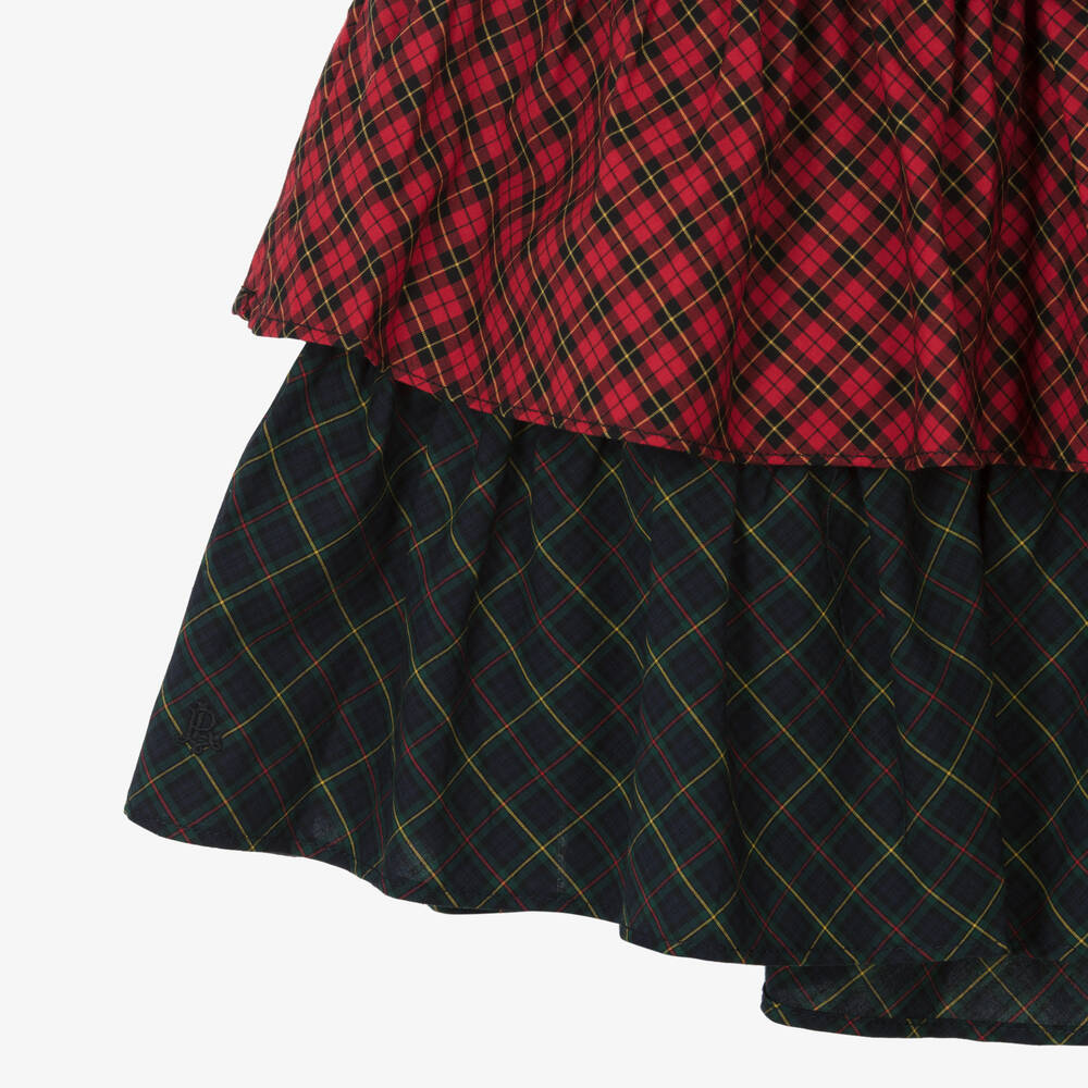 Black and red plaid toddler skirt clearance