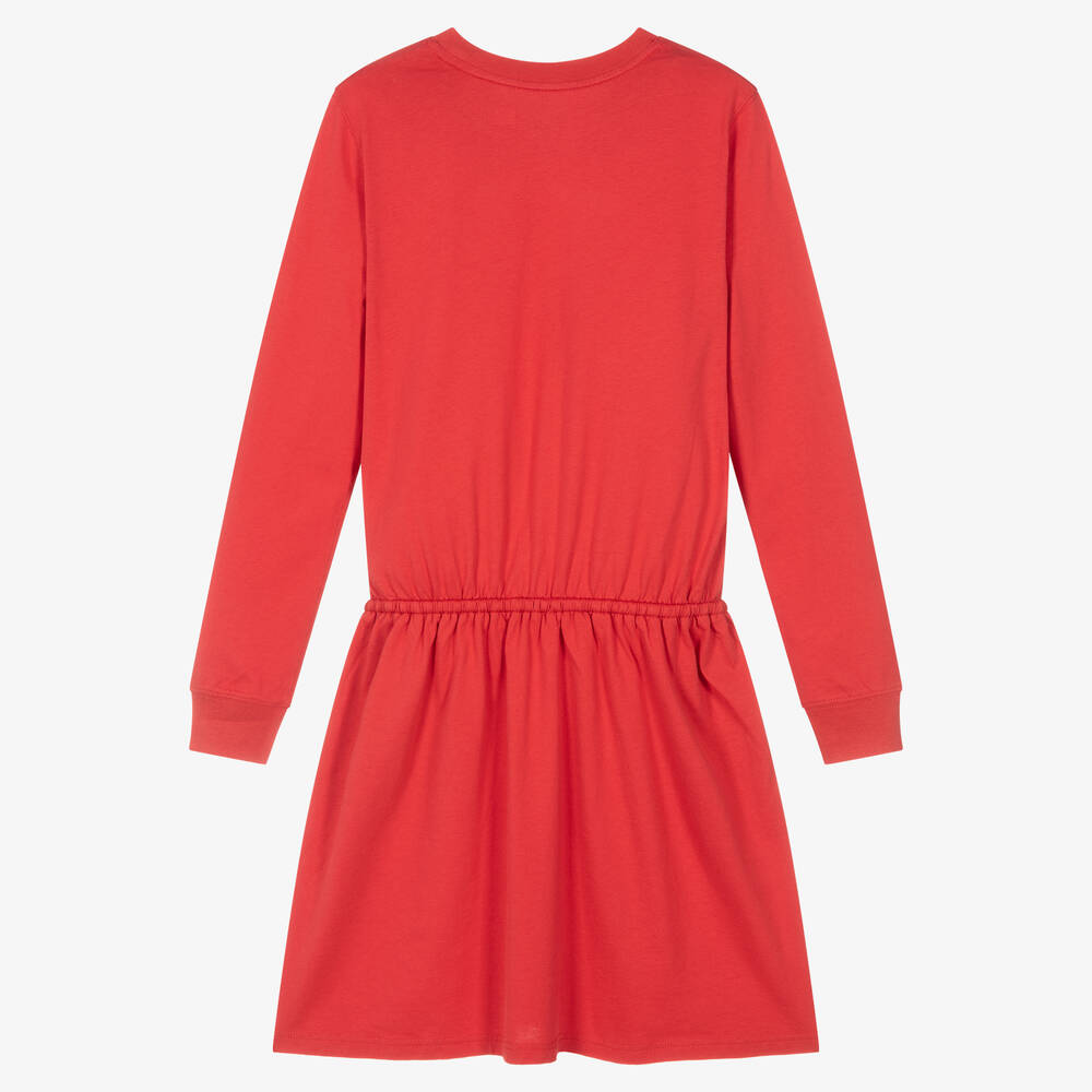 Ralph Lauren-Teen Girls Red Polo Bear Jersey Dress | Childrensalon Outlet