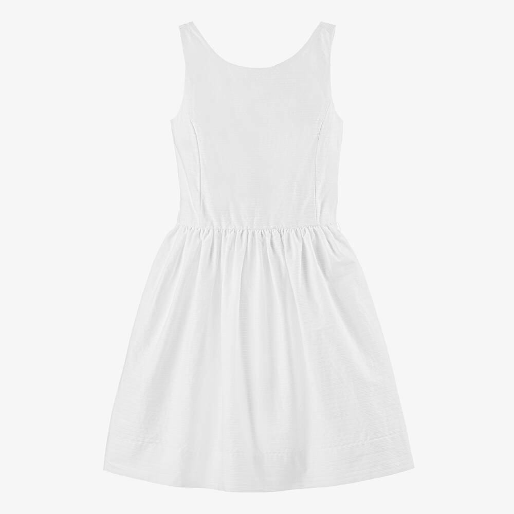 Ralph Lauren-Teen Girls White Cotton Dress | Childrensalon Outlet