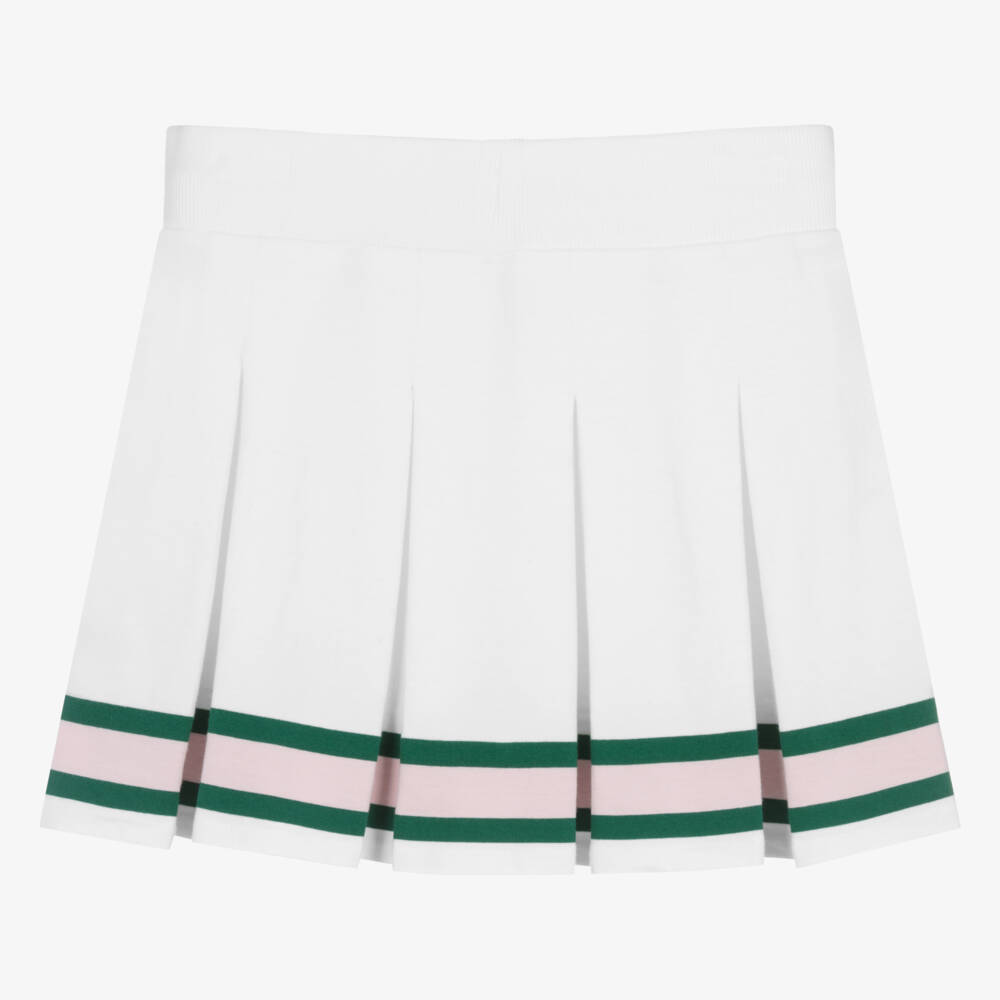 Ralph Lauren-Teen Girls White Cotton Pleated Skort | Childrensalon Outlet