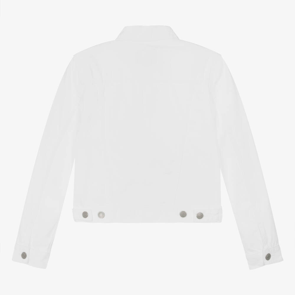 Ralph lauren white jean jacket store