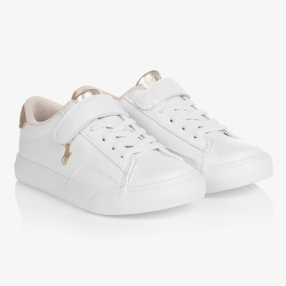 Polo Ralph Lauren - Teen Sneakers in Weiß und Gold | Childrensalon