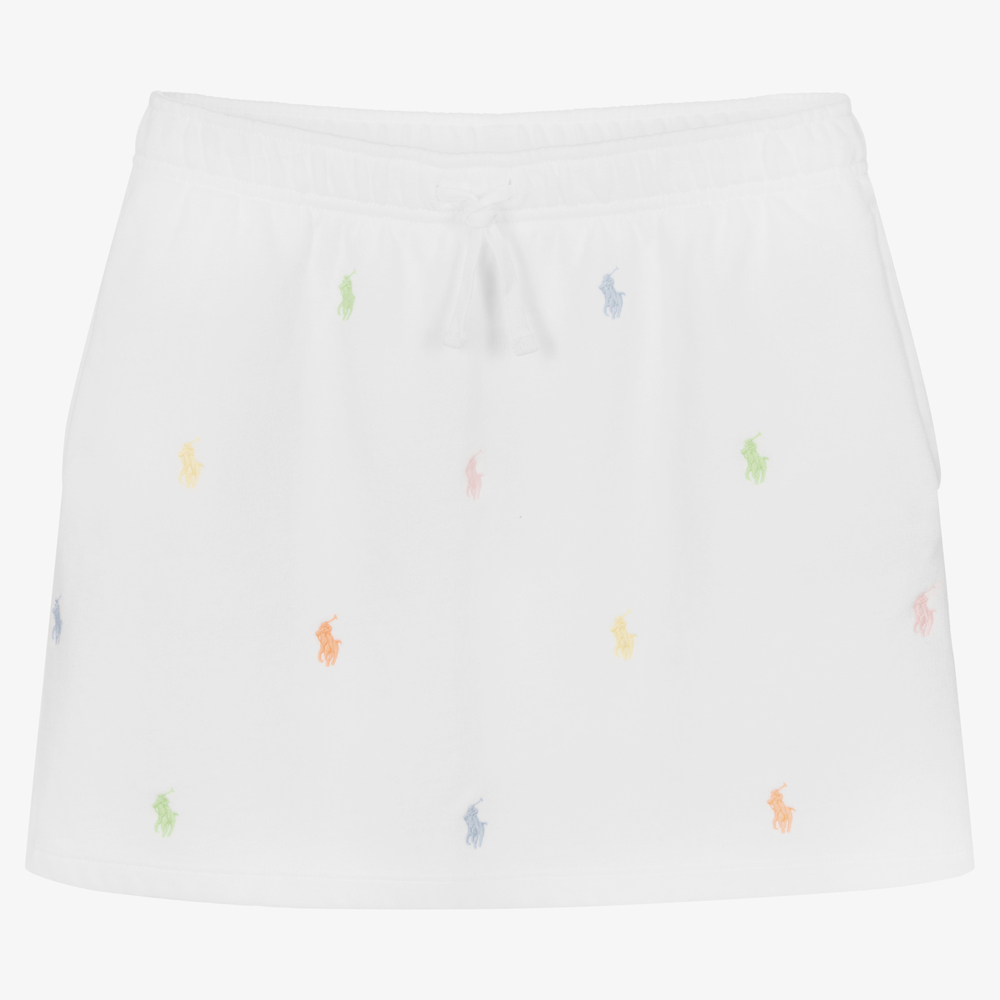 Polo Ralph Lauren-Teen Girls White Jersey Skirt | Childrensalon Outlet