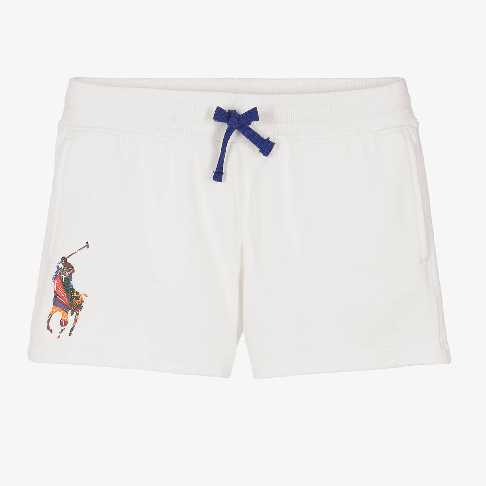 Polo Ralph Lauren - Short blanc Ado fille | Childrensalon