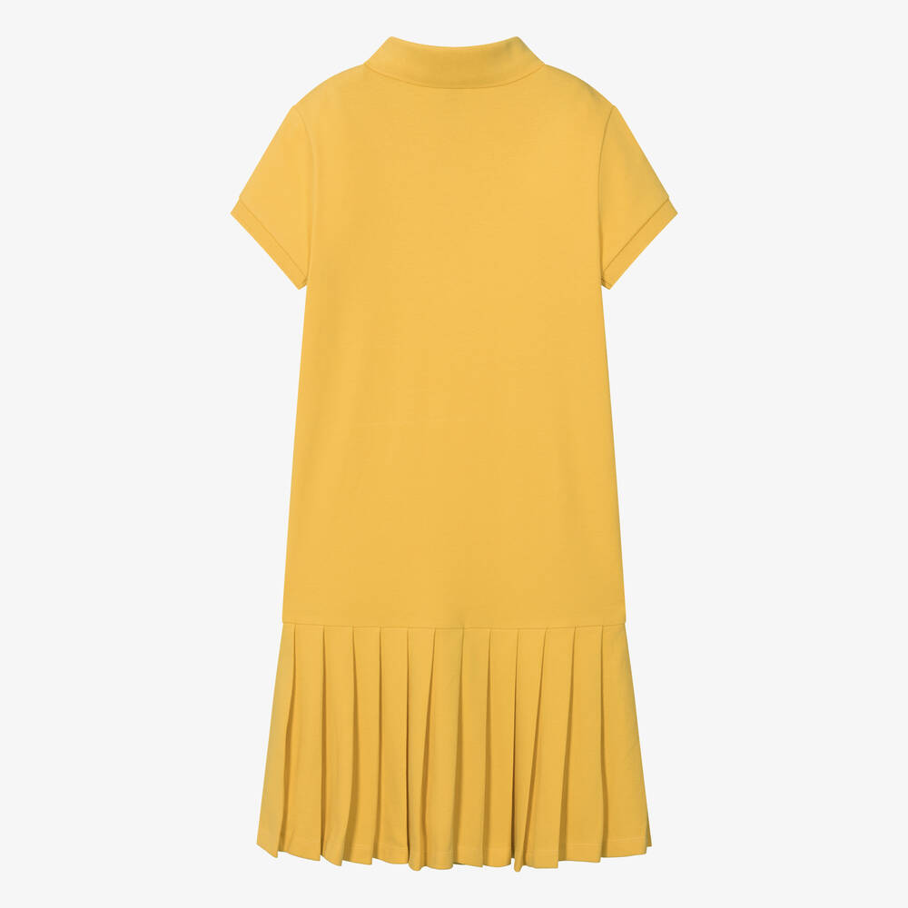 Ralph Lauren Teen Girls Yellow Cotton Polo Dress Childrensalon Outlet