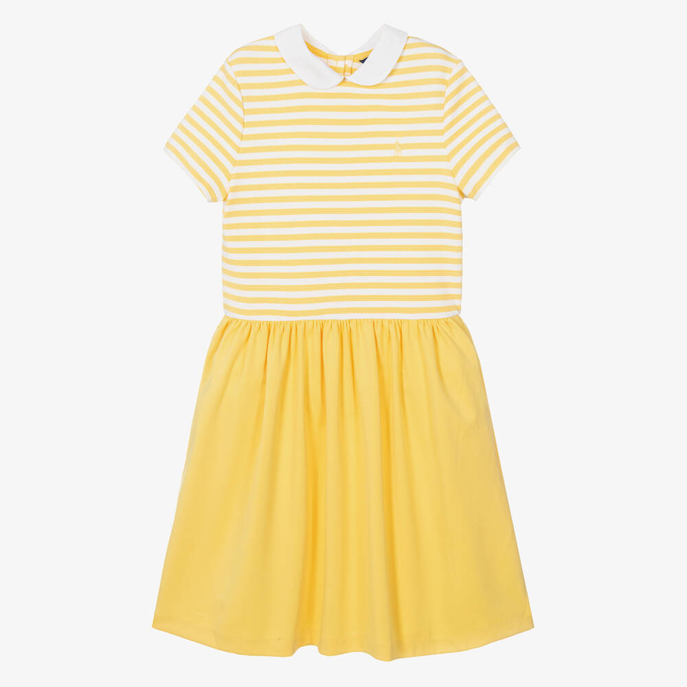 Yellow white striped dress outlet