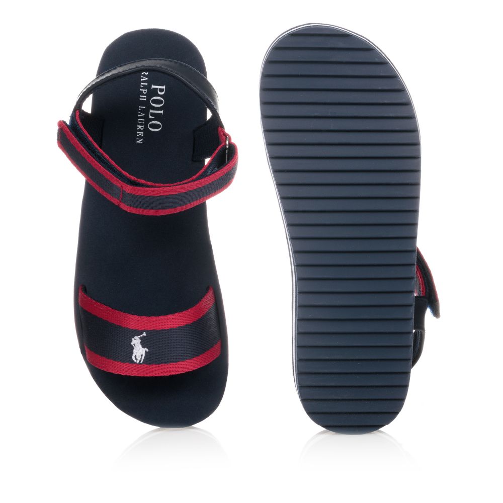Ralph lauren navy blue sandals discount
