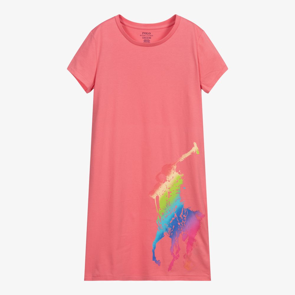 Polo Ralph Lauren - Rosa Teen Kleid mit Big Pony | Childrensalon