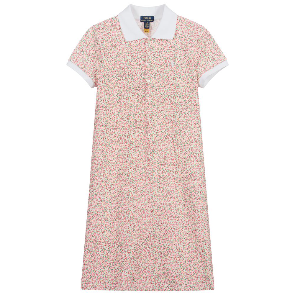 Polo Ralph Lauren - Rosa, geblümtes Teen Polokleid | Childrensalon