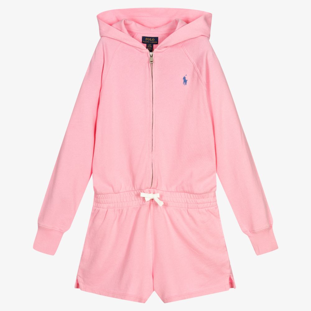 Pink polo ralph lauren hotsell sweatsuit