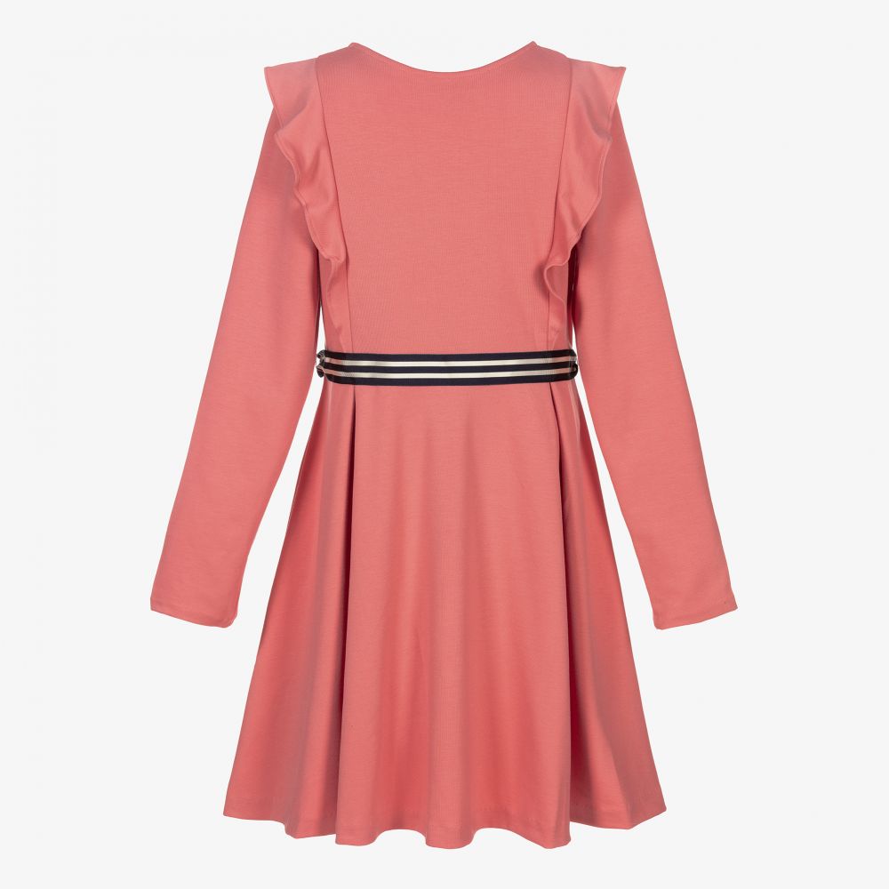 Polo Ralph Lauren - Розовое платье из джерси с рюшами для подростков | Childrensalon