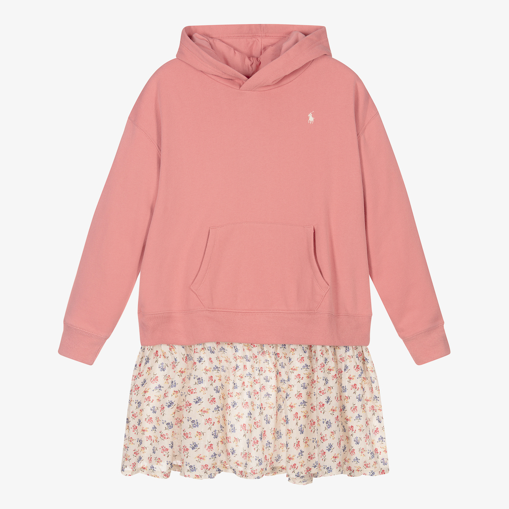Polo Ralph Lauren - Розовое платье-свитшот для подростков | Childrensalon