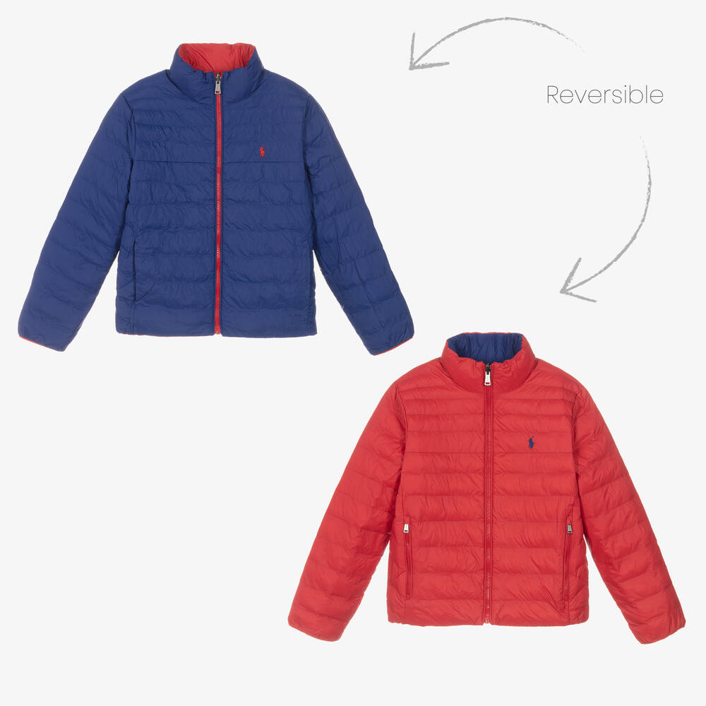 Polo Ralph Lauren - Blouson réversible rouge et bleu | Childrensalon