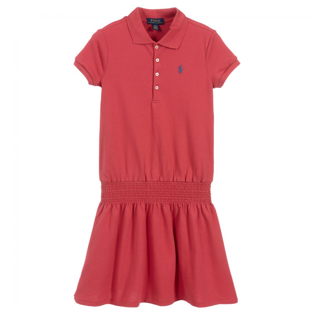 Girls red polo dress on sale