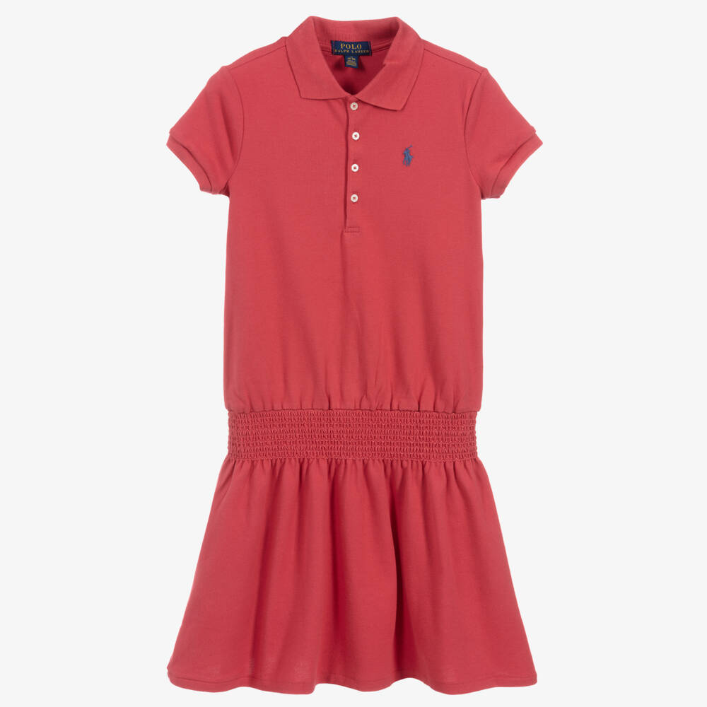 Polo Ralph Lauren-Teen Red Logo Polo Dress | Childrensalon Outlet