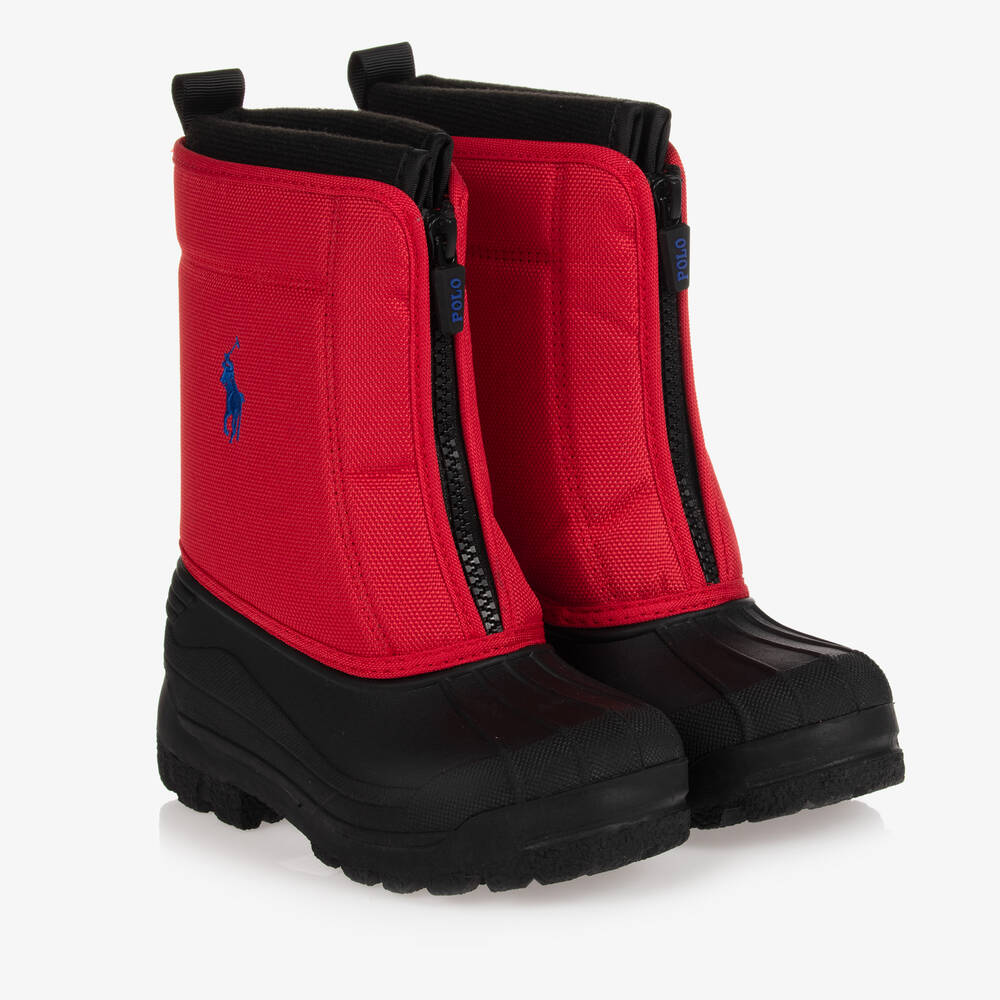 Polo Ralph Lauren - Teen Red Zipped Snow Boots | Childrensalon