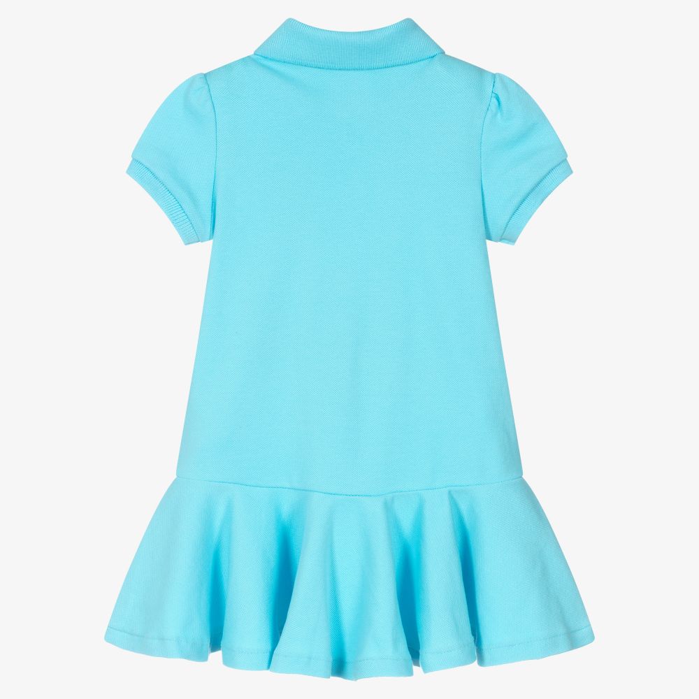 Ralph Lauren - Turquoise Blue Polo Dress Set | Childrensalon Outlet