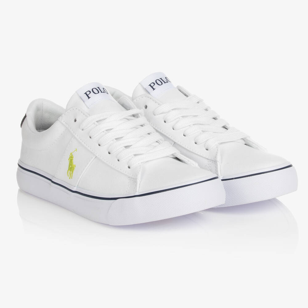 Polo Ralph Lauren - Niedrige Canvas-Sneakers in Weiß | Childrensalon