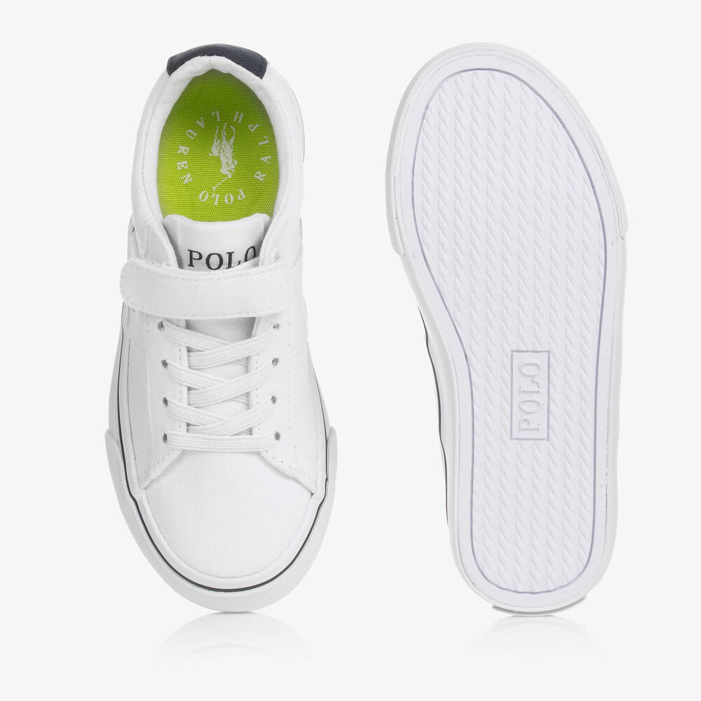 Ralph lauren white canvas sneakers deals