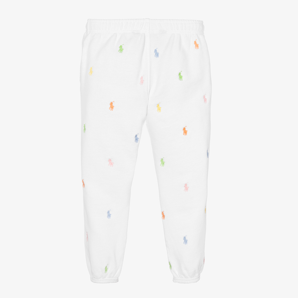 Polo Ralph Lauren White Cotton Logo Joggers